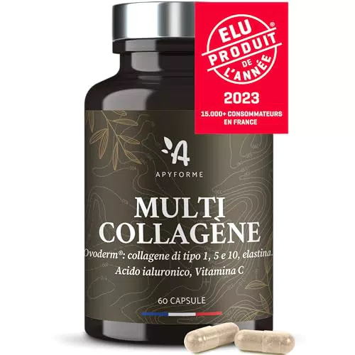 Apyforme Collagene Idrolizzato e Acido Ialuronico - Integratore Multi Collagene