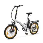 Argento Piuma Bici Elettrica Pieghevole 20 Autonomia 70 km Motore 250W