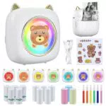 Auniq Mini Stampante Fotografica Portatile Bluetooth per Android e iOS