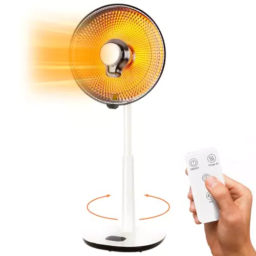 Avilia Stufa Elettrica a Parabola con Telecomando e Timer 450/900W