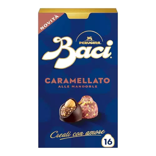 Baci Perugina Cioccolatini Fondenti ripieni al Gianduia Caramellati alle Mandorle