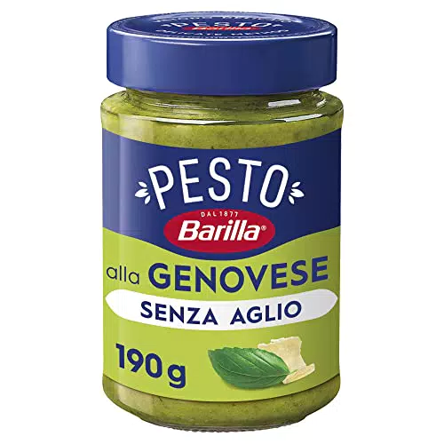 Barilla Pesto alla Genovese senza Aglio con Basilico Fresco e Parmigiano DOP