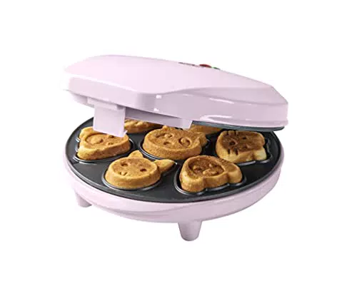 Bestron Waffle Maker con motivi di animali e rivestimento antiaderente
