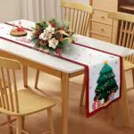 Bonna Runner da Tavola Natalizio in Velluto per Decorazioni Festive