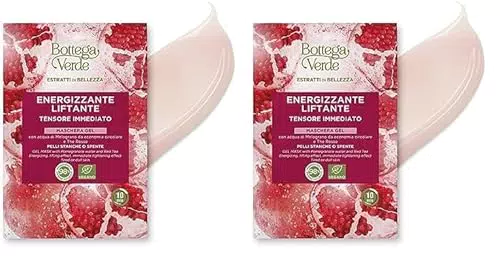 Bottega Verde Maschera Gel Energizzante con Acqua di Melograno e Tè Rosso