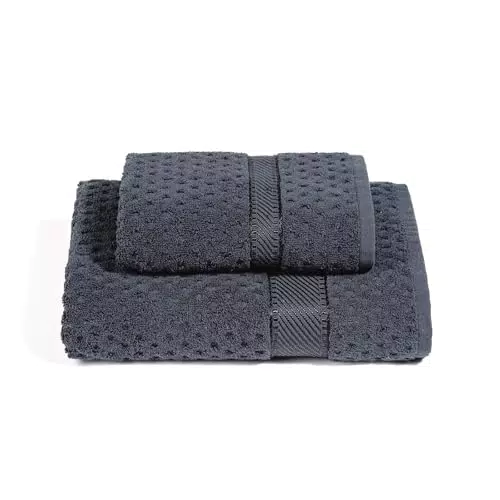 Caleffi Set Asciugamani in Cotone Jacquard Morbidi e Assorbenti per Bagno