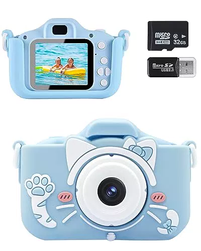 CGSGDK Fotocamera per bambini 20MP 1080P con scheda SD 32G - Regalo di Natale