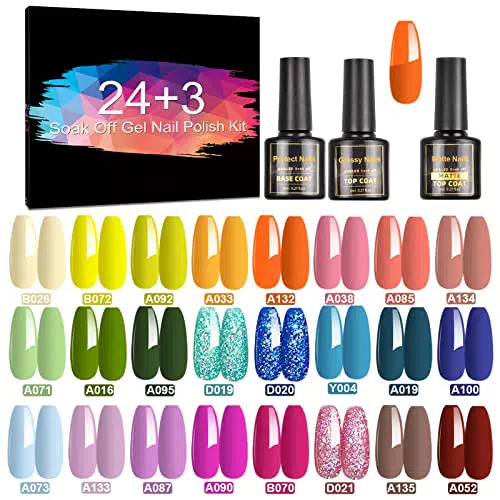 Charmnail Kit di Smalti Semipermanenti per Unghie UV LED con Base e Top Coat