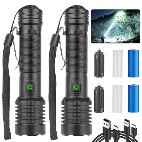 Chasinglee Torcia LED Ricaricabile 90000 Lumen per Campeggio ed Escursionismo