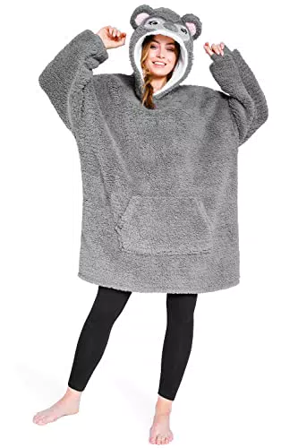 CityComfort Felpa con Cappuccio Oversize Coperta Indossabile in Pile Unisex