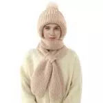 CMTOP Sciarpa con Cappuccio Donna Multifunzionale Antivento 2 in 1 Invernale