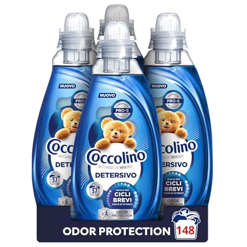Coccolino Wonder Wash Detersivo Liquido per Lavatrice con Odor Protection