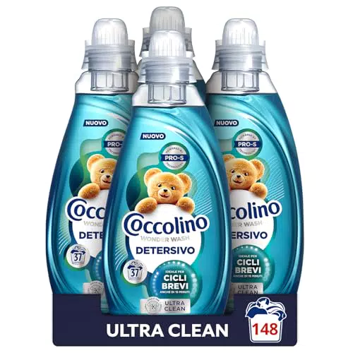 Coccolino Wonder Wash Detersivo Liquido per Lavatrice, Efficace e Profumato