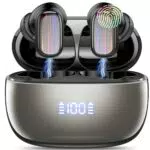 Cuffie Bluetooth 5.4 con Microfono ENC, Stereo HiFi, Impermeabili IP7, Controllo Touch