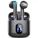Cuffie Bluetooth 5.4 HiFi con Cancellazione Rumore e Display LED, IP7 Impermeabili