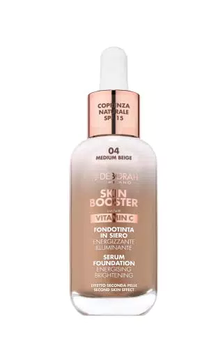 Deborah Milano Skin Booster Fondotinta Siero SPF 15 - Effetto Naturale e Illuminante