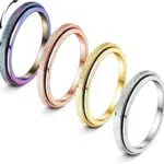 Diamday Anello Spinner Antistress in Acciaio Inossidabile per Ansia e Stress