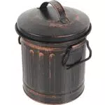 DOITOOL Secchio per Cenere con Coperchio in Metallo per Camino e Stufa a Legna