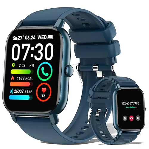 Dotn Smartwatch Uomo e Donna con Chiamate, Cardiofrequenzimetro e Impermeabile IP68