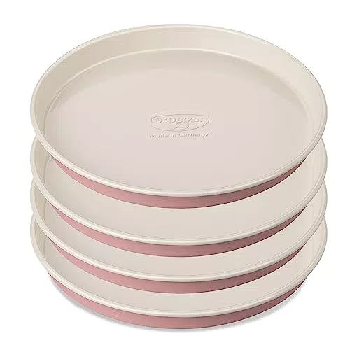 Dr.Oetker Set di 4 Stampi per Torte a Strati in Acciaio Ceramico 17x3 cm