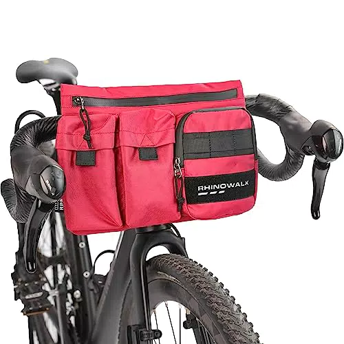 ENJOHOS Borsa Manubrio per Bicicletta con Sistema Molle e Striscia Riflettente