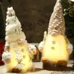 FAOKZE Gnomo di Natale con LED - Decorazione Natalizia Illuminata per Interni
