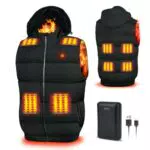 Faxpot Gilet Riscaldato Uomo e Donna con Power Bank e Cappuccio Rimovibile