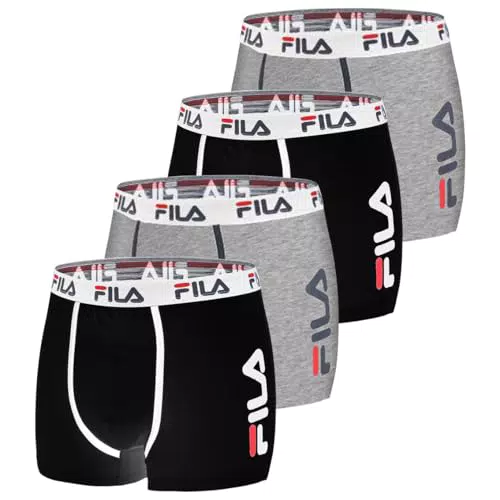 FILA Boxer Uomo in Cotone Ultra Morbido e Antiscivolo