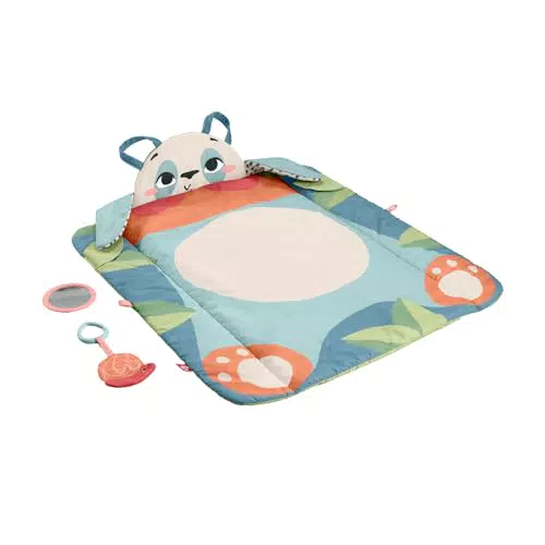 Fisher-Price Tappetino Panda Amici del Pianeta con gioco frusciante e specchietto