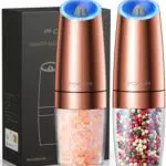 FORLIM Set macina sale e macinapepe elettrico con luce LED e gravità regolabile