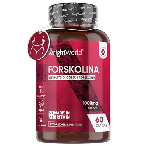 Forskolin Forte 1000mg - Estratto di Coleus Forskohlii Vegan e Senza Glutine