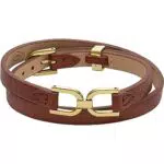 Fossil Bracciale da Donna Heritage D-Link in Pelle