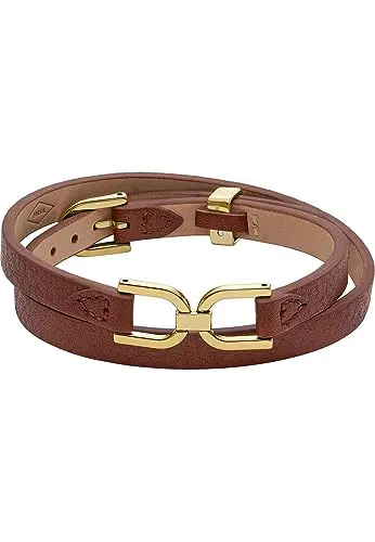 Fossil Bracciale da Donna Heritage D-Link in Pelle