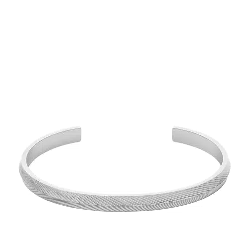 Fossil Bracciale Harlow Linear Texture da donna in acciaio JF04665040