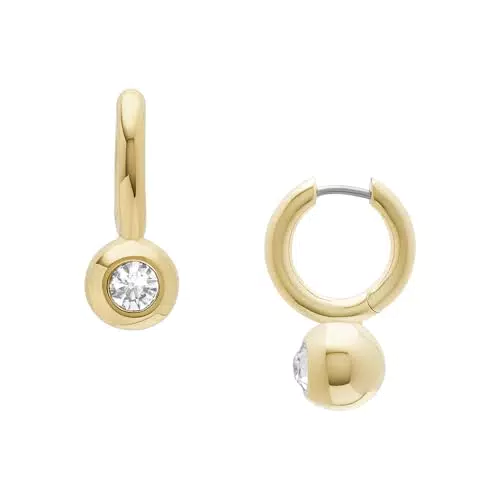 Fossil JA7254710 Orecchini da donna in ottone dorato senza pietre preziose
