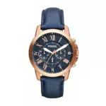 Fossil Orologio Grant da Uomo Cronografo Quarzo Cassa Acciaio Inossidabile 44 mm