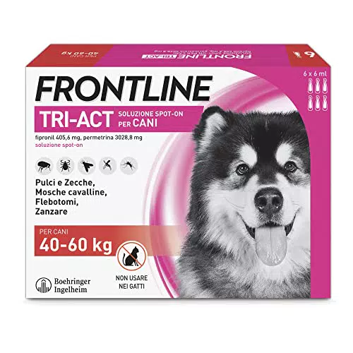 Frontline Triact Antiparassitario per Cani - Protezione da Pulci e Zecche