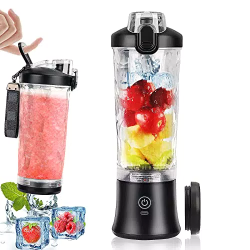 Frullatore Portatile USB Ricaricabile 600ML con 6 Lame per Frullati e Smoothie