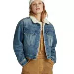 G-STAR RAW Giacca Denim Sherpa Donna Modello D23686