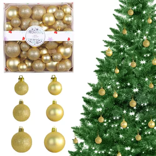 GmeDhc Palline di Natale in plastica per albero, interni ed esterni