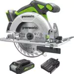Greenworks GD24KSK2 Sega Circolare a Batteria 24V con Motore Brushless e Lama Ø165 mm