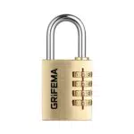 Grifema GA1005 Lucchetto di Sicurezza a Combinazione 4 Cifre per Scuola e Palestra