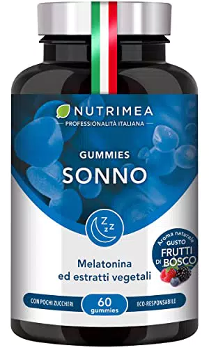 Nutrimea Gummies Sonno con Melatonina e Passiflora per un Riposo Ottimale