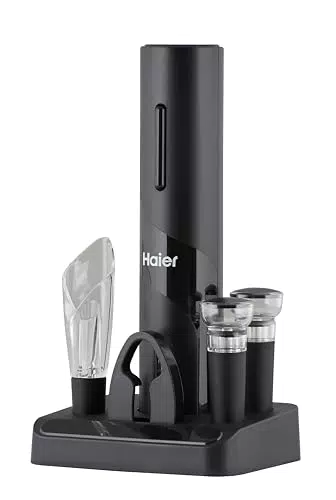 Haier HAWBKIT05 Set Vino Elettrico con Aeratore, Apribottiglie e Tappi Sottovuoto