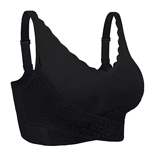 iClosam Reggiseno Sportivo Donna Push Up in Pizzo Senza Ferretto per Yoga e Fitness