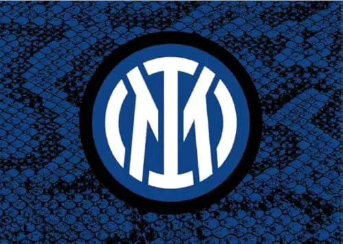Inter Bandiera con Nuova Grafica Pitonata e Logo Centrale - 140x100 cm
