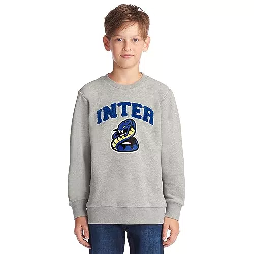 Inter Felpa Bambino, Prodotto Ufficiale con Design Biscione, 100% Cotone