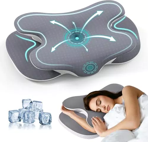 JINXIA Cuscino Memory Foam Ergonomico per Supporto Cervicale e Dolore alla Spalla