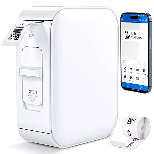 KAEFUYS Mini Etichettatrice Portatile Wireless Stampante Termica Ricaricabile USB