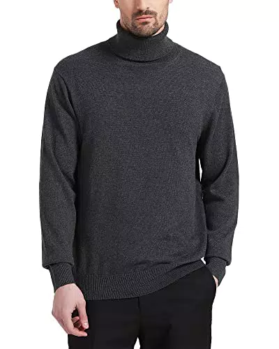 Kallspin Maglione Dolcevita Leggero da Uomo in Misto Lana con Maniche Lunghe